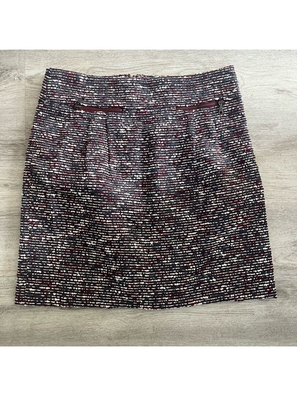 Elegant Tweed Skirt Loft 0